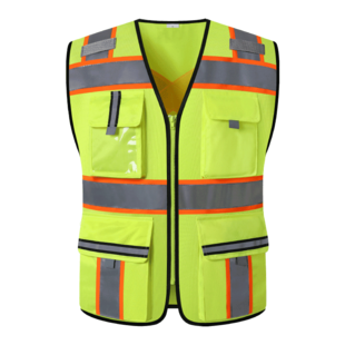 Refleksyon Gilet Multi-pòch Refleksyon Gilet Konstriksyon Lidè Rad meditativ
